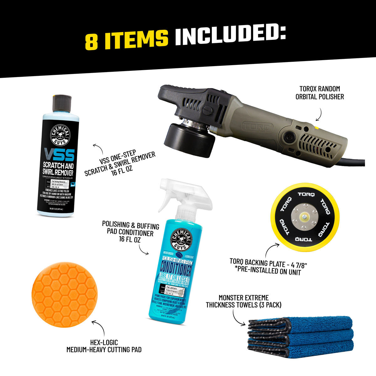 Beginner 1 Step Orbital Polisher Deluxe Kit